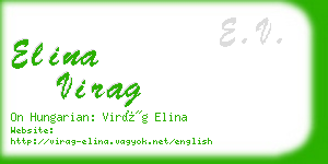 elina virag business card